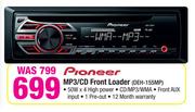 Pioneer MP3/CD Front Loader DEH-155MP