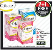 Caltrate Plus 30 Tablets Or Chewables 30 Or Blue 30 Tablets-Each