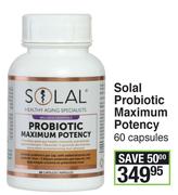 Solal Probiotic Maximum Potency-60's Capsules
