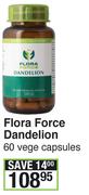 Flora Force Dandelion Vege Capsules-60's
