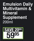 Vi-Daylin Emulsion Daily Multivitamin & Mineral Supplement-200ml