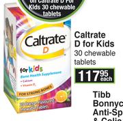 Caltrate D For Kids 30 Chewable Tablets-Each