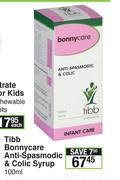Tibb Bonnycare Anti Spasmodic & Colic Syrup-100ml