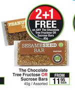 The Chocolate Tree Fructose Or Sucrose Bars Assorted-45g Each