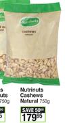 Nutrinuts Cashews Natural-750g