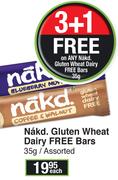 Nakd. Gluten Wheat Dairy Free Bars Assorted-35g Each