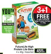 FutureLife High Protein Lite Bars Assorted-4 x 40g Each