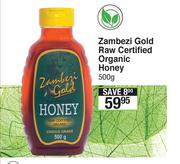 Zambezi Gold Raw Certified Organic Honey-500g