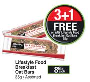 Lifestyle Food Breakfast Oat Bars Assorted-35g Each