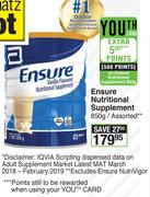 Ensure Nutritional Supplement Assorted-850g