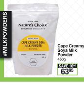 Nature's Choice Cape Creamy Soya Milk Powder-450g