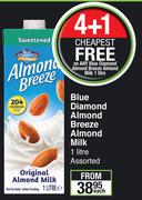 Blue Diamond Almond Breeze Almond Milk-1Liter Each