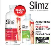 AdiBurn 200-500ml Plus Free Adidetox 180-200ml Banded Pack-Per Pack