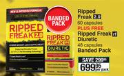 Ripped Freak 2.0 60 Capsules Plus Free Ripped Freak RF Diuretic 48 Capsules Banded Pack-Per Pack
