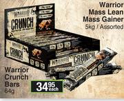 Warrior Crunch Bars-64g Each