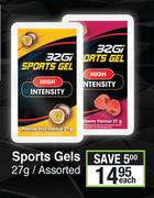 32Gi Sports Gels Assorted-27g Each