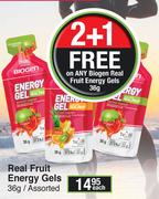 Biogen Real Fruit Energy Gels Assorted-36g Each