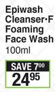 Epizone Epiwash Cleanser.F Foaming Face Wash-100ml