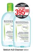 Bioderma Sebium H2O Cleanser-2 x 500ml