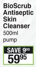 BioScrub Antiseptic Skin Cleanser Pump-500ml