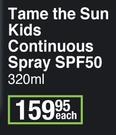 Island Tribe Tame The Sun Kids Continuous SPF50-320ml Each
