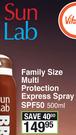 Sunlab Family Size Multi Protection Express Spray SPF50-500ml