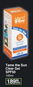 Island Tribe Tame The Sun Clear Gel SPF50-100ml Each