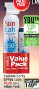Sunlab Express Spray SPF50 340ml Plus 70ml Value Pack