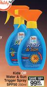 Sunlab Kids Or Water & Sun Trigger Spray SPF50-250ml Each