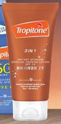 Tropitone Bronze It 3 In 1 Instant Bronzer Gradual Tan Lotion SPF15-150ml