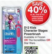 Oral B D12 Kids Character Stages Powerbrush-Each