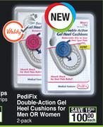 Pedifix Double Action Gel Heel Cushions For Men Or Women 2 Pack-Each
