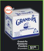 Grand-Pa Headache Powders 38 Powders