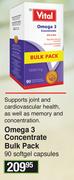 Vital Omega 3 Concentrate Bulk Pack 90 Softgel Capsules