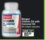 Special Biogen Vitamin D3 With Coconut Oil 60 Softgel