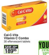 Cal-C-Vita Vitamin C Combo 30 Effervescent Tablets