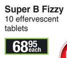 Revite Super B Fizzy 10 Effervescent Tablets-Each
