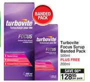 Turbovite Focus Syrup Banded Pack-500ml Plus Free 200ml-Per Pack 