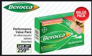 Berocca Performance Value Pack 45 Effervescent Tablets Assorted