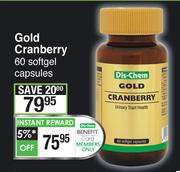 Dis Chem Gold Cranberry 60 Softgel Capsules