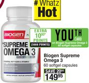 Biogen Supreme Omega 3 60 Softgel Capsules