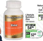 Lifestyle Nutrition Zinc 100 Tablets