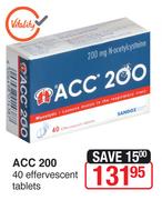 ACC 200 Effervescent-40 Tablets