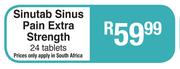 Sinutab Sinus Pain Extra Strength-24 Tablets