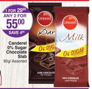 Canderel 0% Sugar Chocolate Slab Assorted 85g-For Any 2