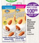Blue Diamond Almond Breeze Almond Milk Assorted 1Ltr-For Any 3