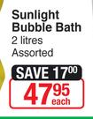 Sunlight Bubble Bath Assorted-2Ltr Each