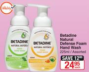 Betadine Natural Defense Foam Hand Wash Assorted-225ml Each
