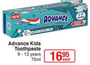Aquafresh Advance Kids Toothpaste-75ml Each