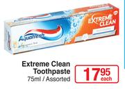 Aquafresh Extreme Clean Toothpaste-75ml Each